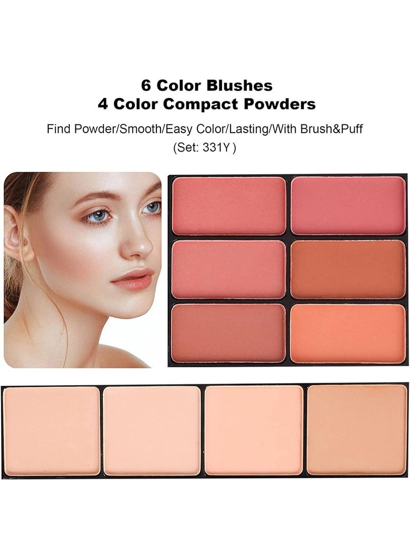 Miss Rose 331Y M54 Colour All-in-One Gift Makeup Kit – Complete Set with Eyeshadow, Blusher, Eyebrow Powder, Concealer, Eyeliner Pencil & Mirror, Full Makeup Kit for Women - Image 4